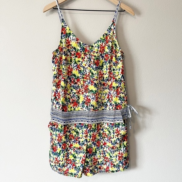 CAbi #5261 Devon Floral Fiesta Romper Size Small Colorful Summer Adjustable EUC - Picture 3 of 12